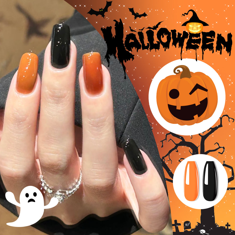Tencoco Halloween gel polish set with UV lamp and nail art tools