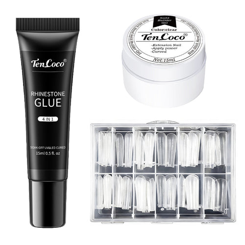 Tencoco almond nail tips kit for at-home press-on manicures