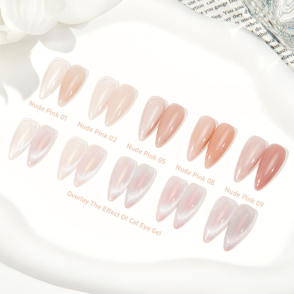 Tencoco beginner-friendly nude pink gel polish set for daily nails