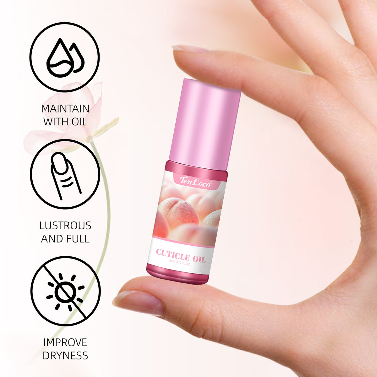 Tencoco cuticle care oil set for glossy natural nails