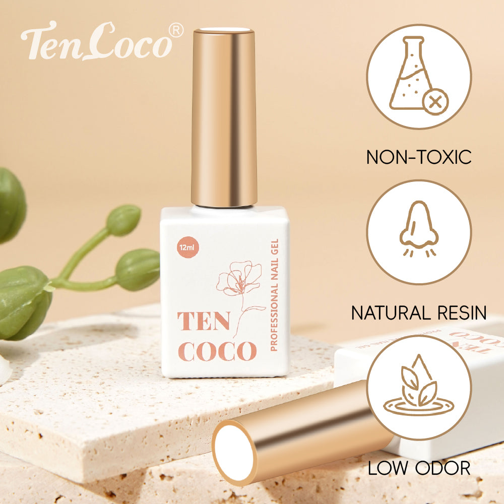 Tencoco nude gel nail polish bottles for simple at-home nail art